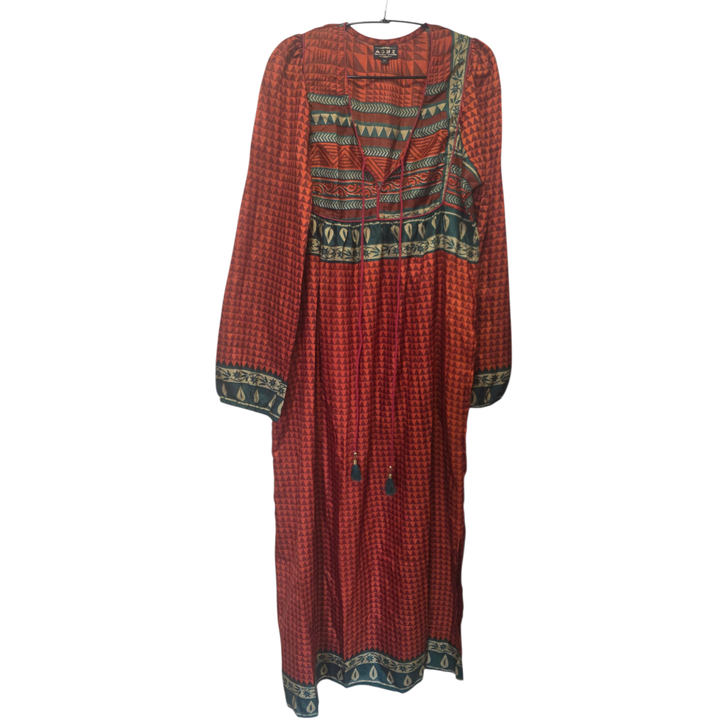 Agni oranssivihreä mekko M