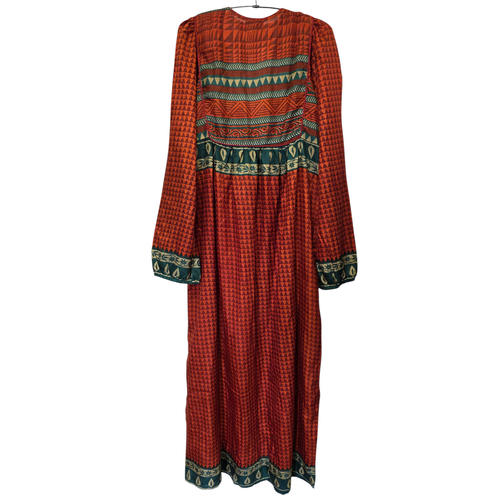 Agni oranssivihreä mekko M