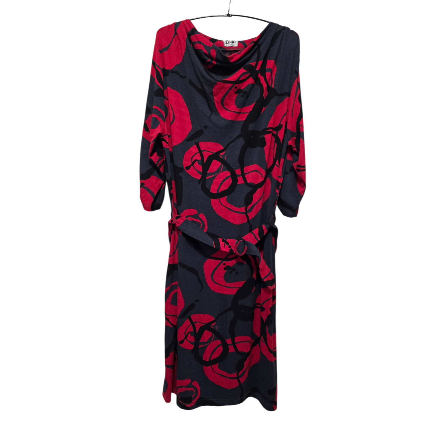 Kotimainen punamusta vintage mekko 40