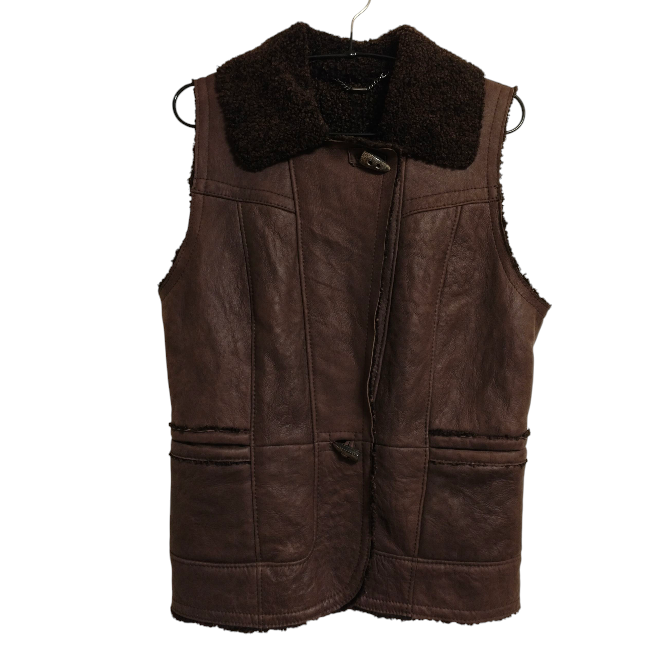 Christ ruskea nahkaliivi karvavuorella 38