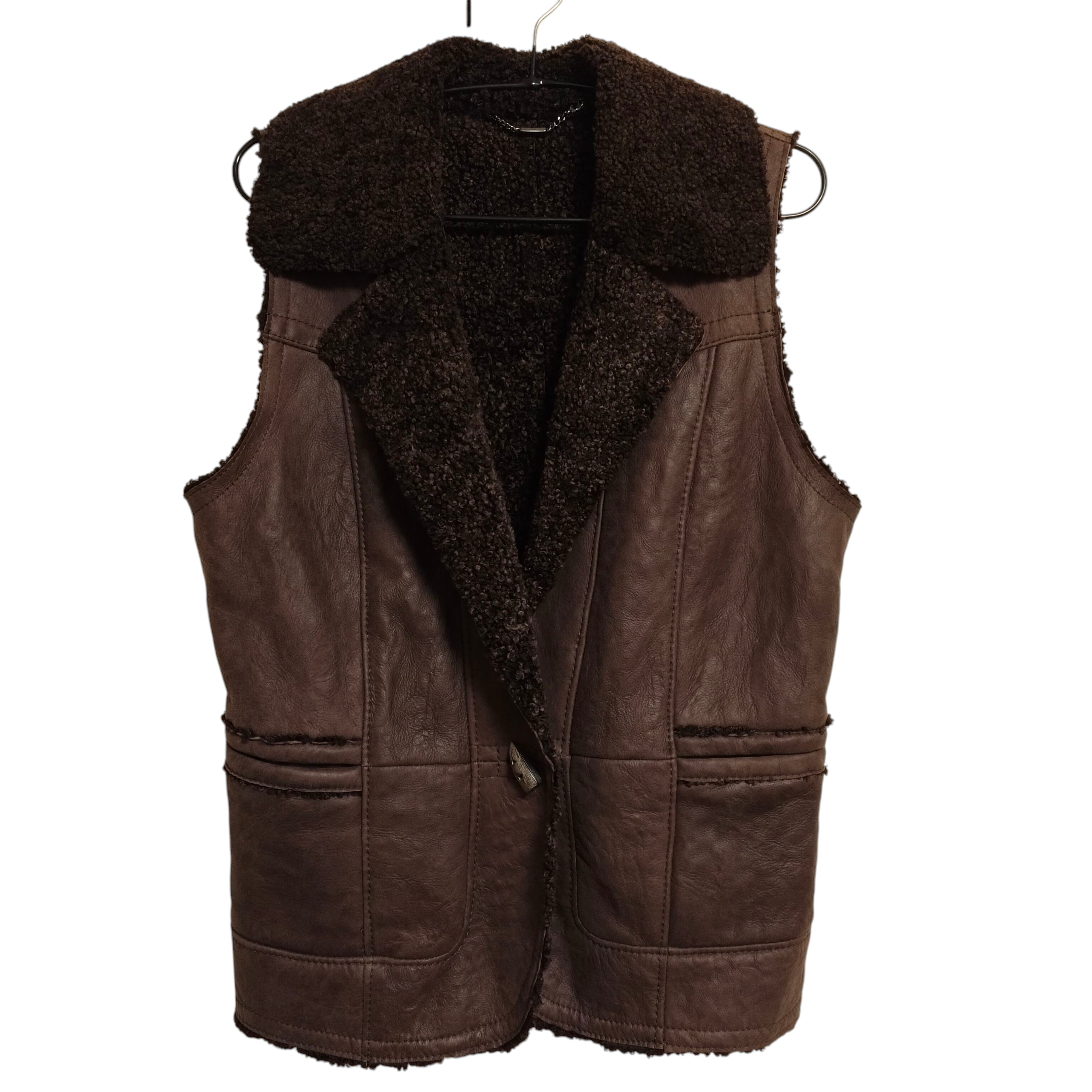 Christ ruskea nahkaliivi karvavuorella 38