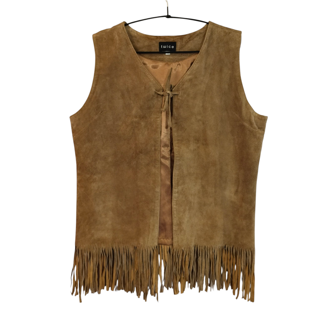 Twice ruskea hapsumokkaliivi XL