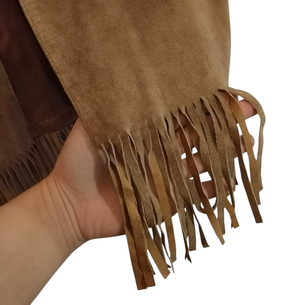 Twice ruskea hapsumokkaliivi XL